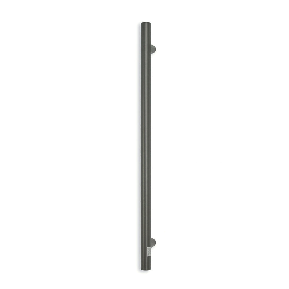 Radiant Round Bar Vertical Towel Rail - Gun Metal Grey